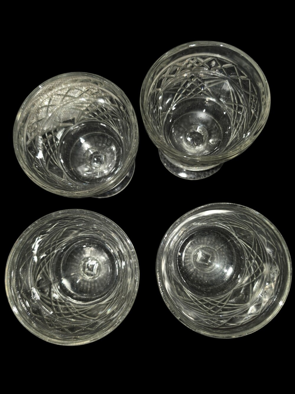 4 Vintage Hazel Atlas "Big Top" peanut butter sherbet glasses from the 1950s.  - Picture 5 of 6